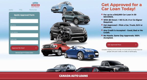 Canada Auto Finance experience and discussion 